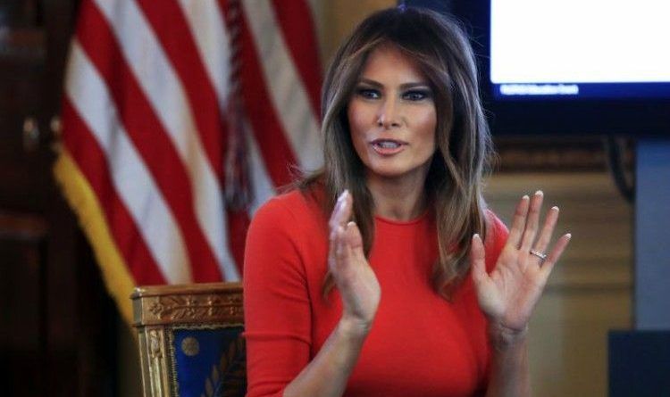 Melania Trump Looks Wonderful In Form-Fitting Denim Outfit For White ...