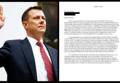 READ IT: Savage FBI Draft Letter Firing Peter Strzok Is Revealed And It Shows That There Is Still At Least One Big Guy In The FBI That Cares About America