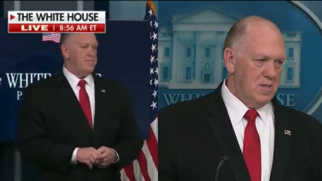Video: Tom Homan Responds to Question About Deporting U.S. Citizen Children with Their Illegal Alien Mothers at White House Press Briefing — and Wow, He Completely Nails It