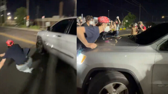 They Never Learn: For the Third Time, Rioters Try Stopping a Car at Newark ICE — The Hardest Hit Sends One Flying (Video) They Never Learn: For the Third Time, Rioters Try Stopping a Car at Newark ICE — The Hardest Hit Sends One Flying (Video)